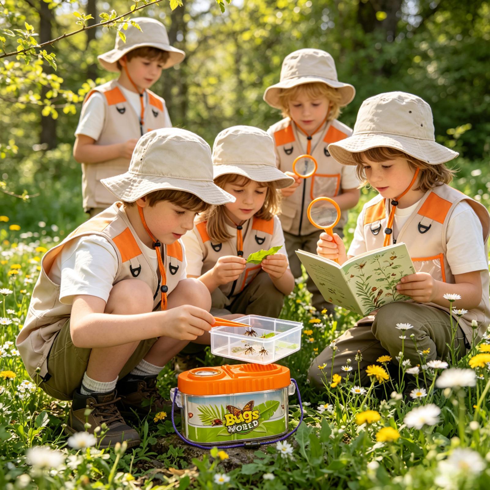 Outdoor Adventure Kit For Kids - 어린이 모험 키트 (확대경 모자 포함)