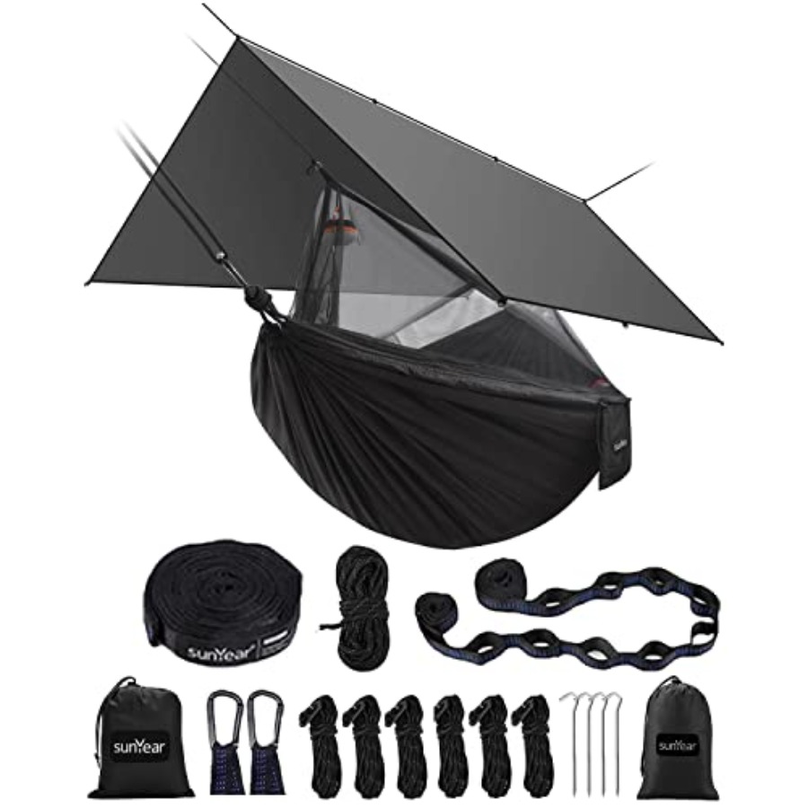 Hammock Rain Tarp - 휴대용 캠핑 해먹, 레인 플라이 타프