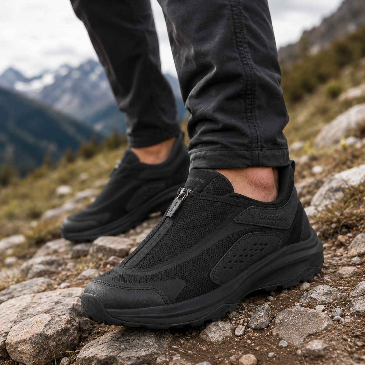 Outdoor Adventure Shoes - Baasploa 남성용 트레일 어드벤처 트레이너 사이드