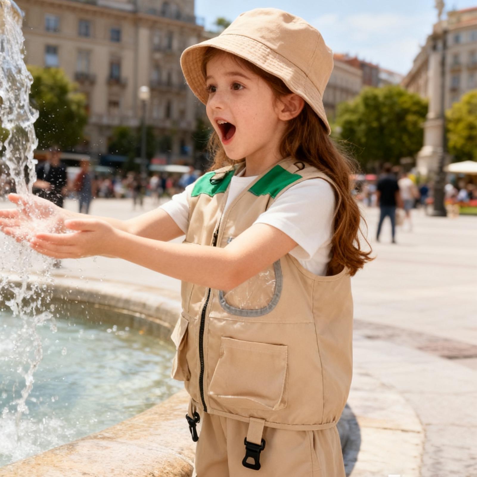 어린이 탐험가 모자 및 조끼 의상 세트 어린이 모험 역 - Outdoor Adventure Kit For Kids 리뷰 및 가격