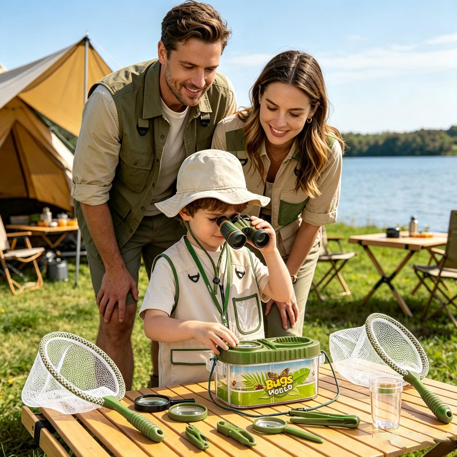 어린이 모험 키트 (확대경 모자 포함) 가벼운 과학 키 - Outdoor Adventure Kit For Kids 리뷰 및 가격