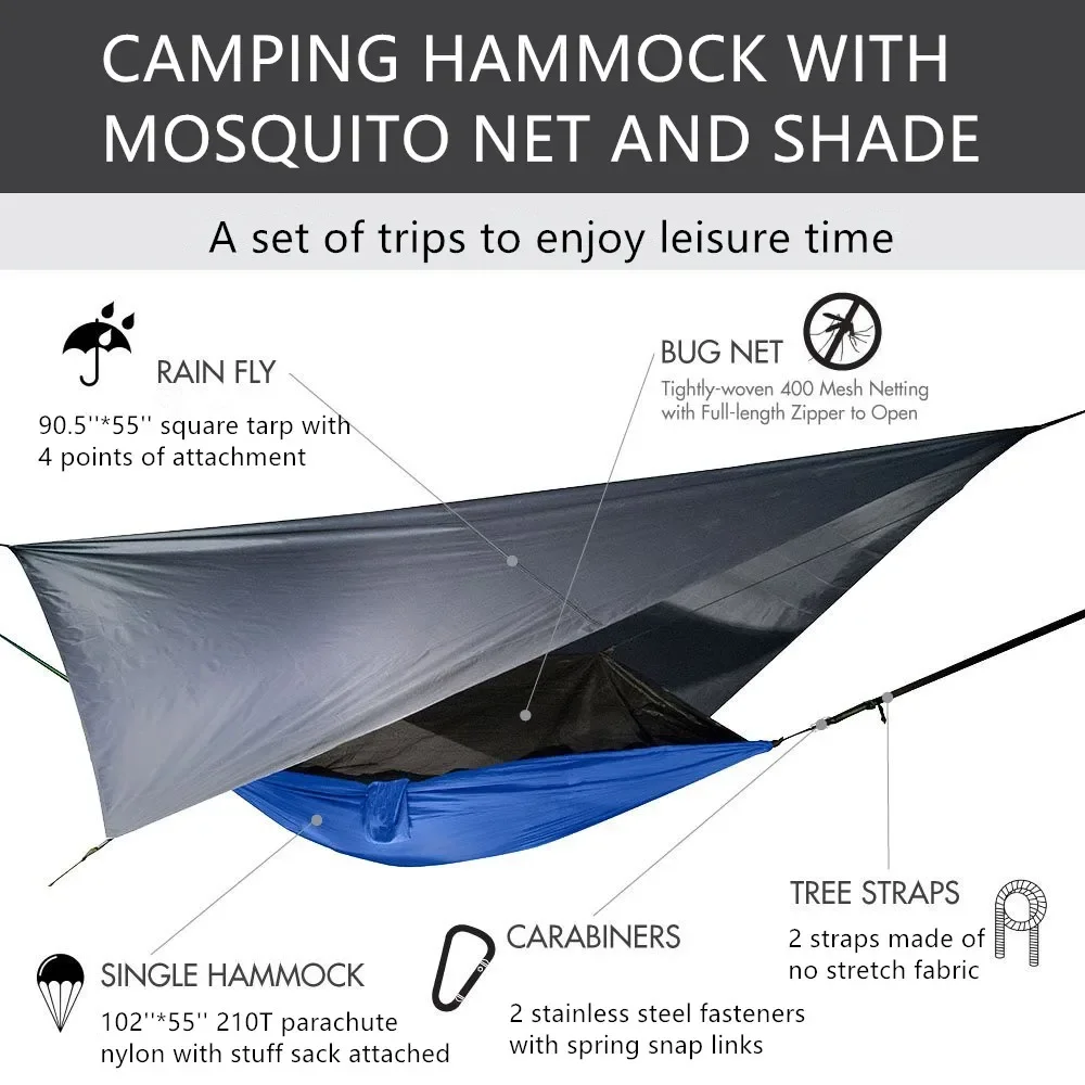 경량 휴대용 캠핑 해먹 및 텐트 천막 비 플라이 방수포 - Hammock Rain Tarp 리뷰 및 가격